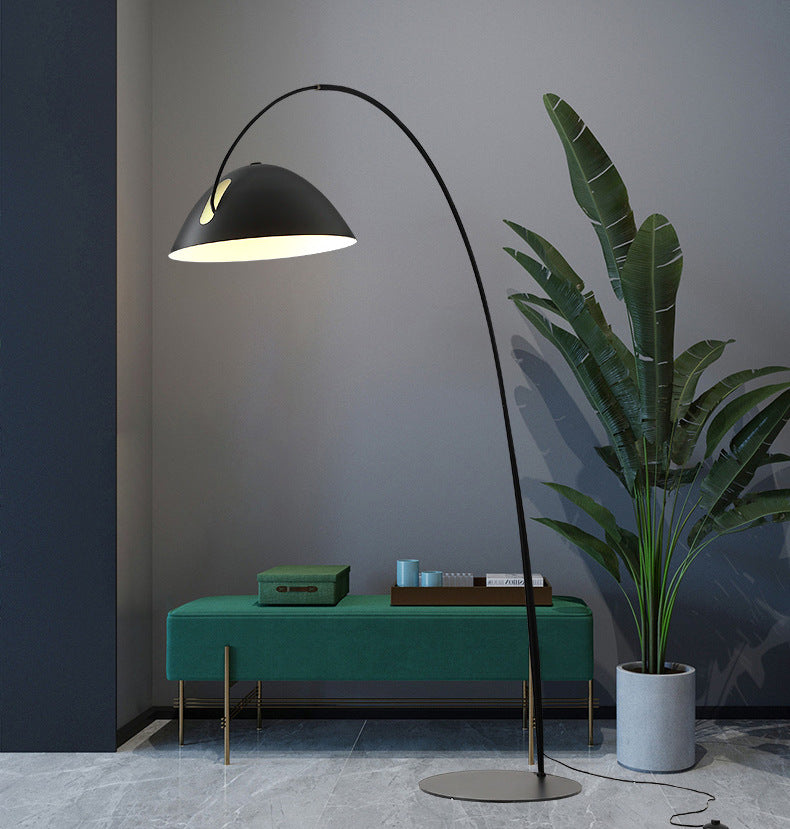 Modern Iron Arc Curve Floor Lamp | LED Lighting for Stylish Living Rooms