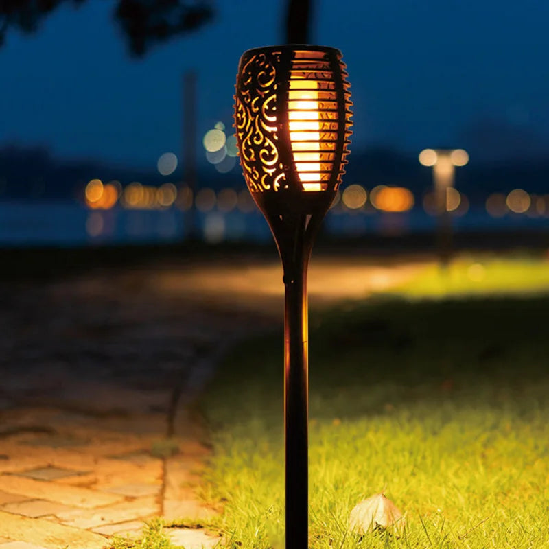 LED Solar Garden Torches | IP65 Waterproof Outdoor Lighting