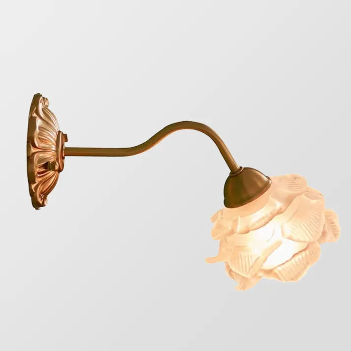 BlossomGlow | Vintage Copper Petal Wall Light