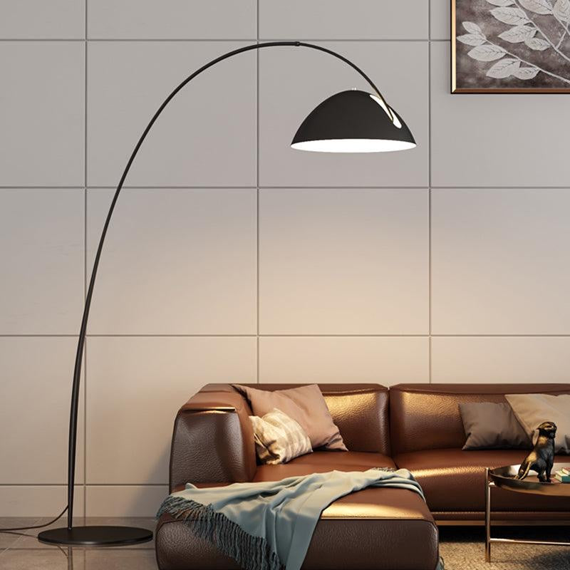 Modern Iron Arc Curve Floor Lamp | LED Lighting for Stylish Living Rooms