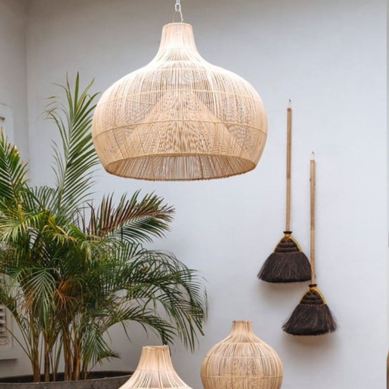 Hand-Knotted Rattan Pendant Lights | Stylish Indoor/Outdoor Lighting