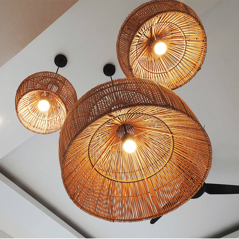 Hand-Knotted Rattan Pendant Lights | Stylish Indoor/Outdoor Lighting