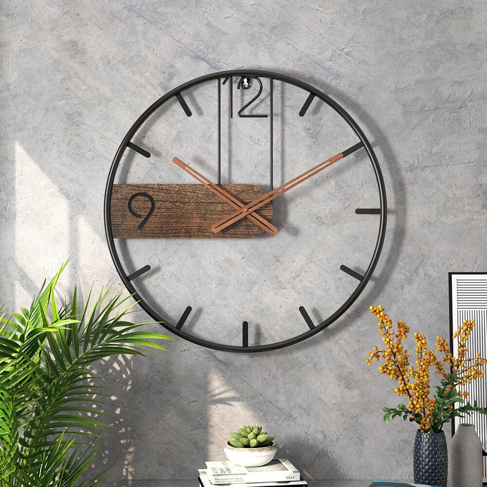 Steel Walnut - Modern Wall Clock | Sleek design with a touch of nature