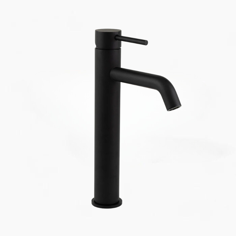 Black Cold Water Single Faucet | Sleek and Modern for Sink Mounting