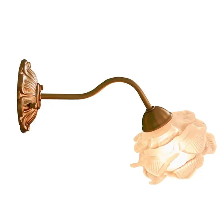 BlossomGlow | Vintage Copper Petal Wall Light