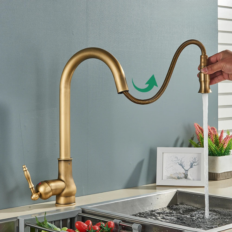 VintageTap – Antique Brass Kitchen Faucet