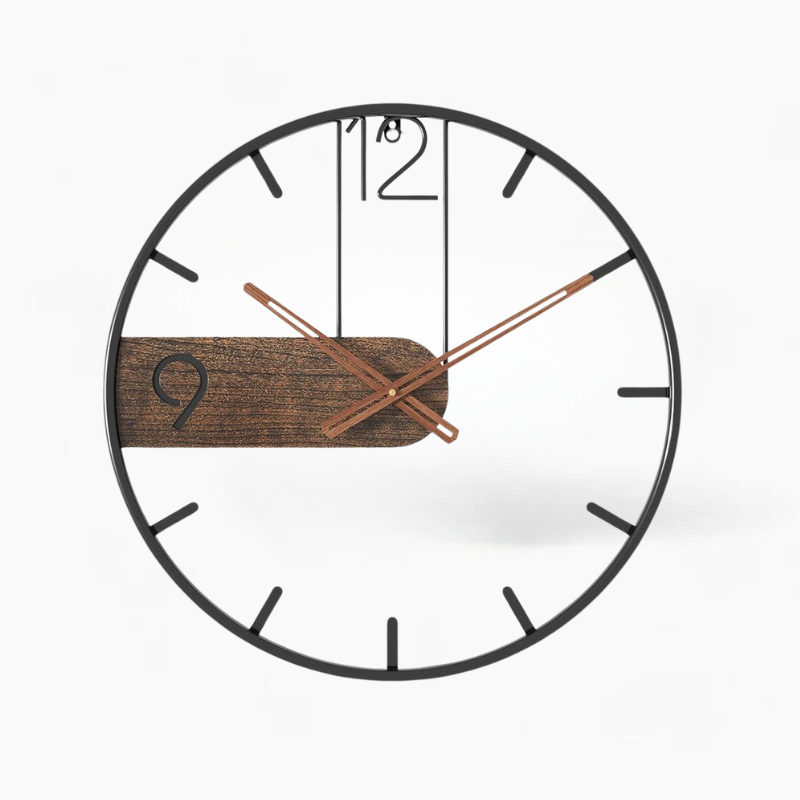 Steel Walnut - Modern Wall Clock | Sleek design with a touch of nature