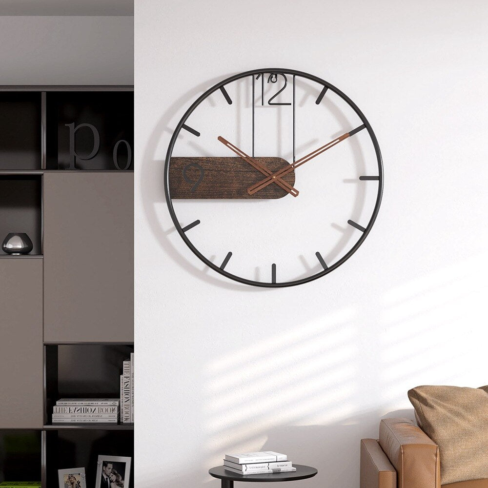 Steel Walnut - Modern Wall Clock | Sleek design with a touch of nature