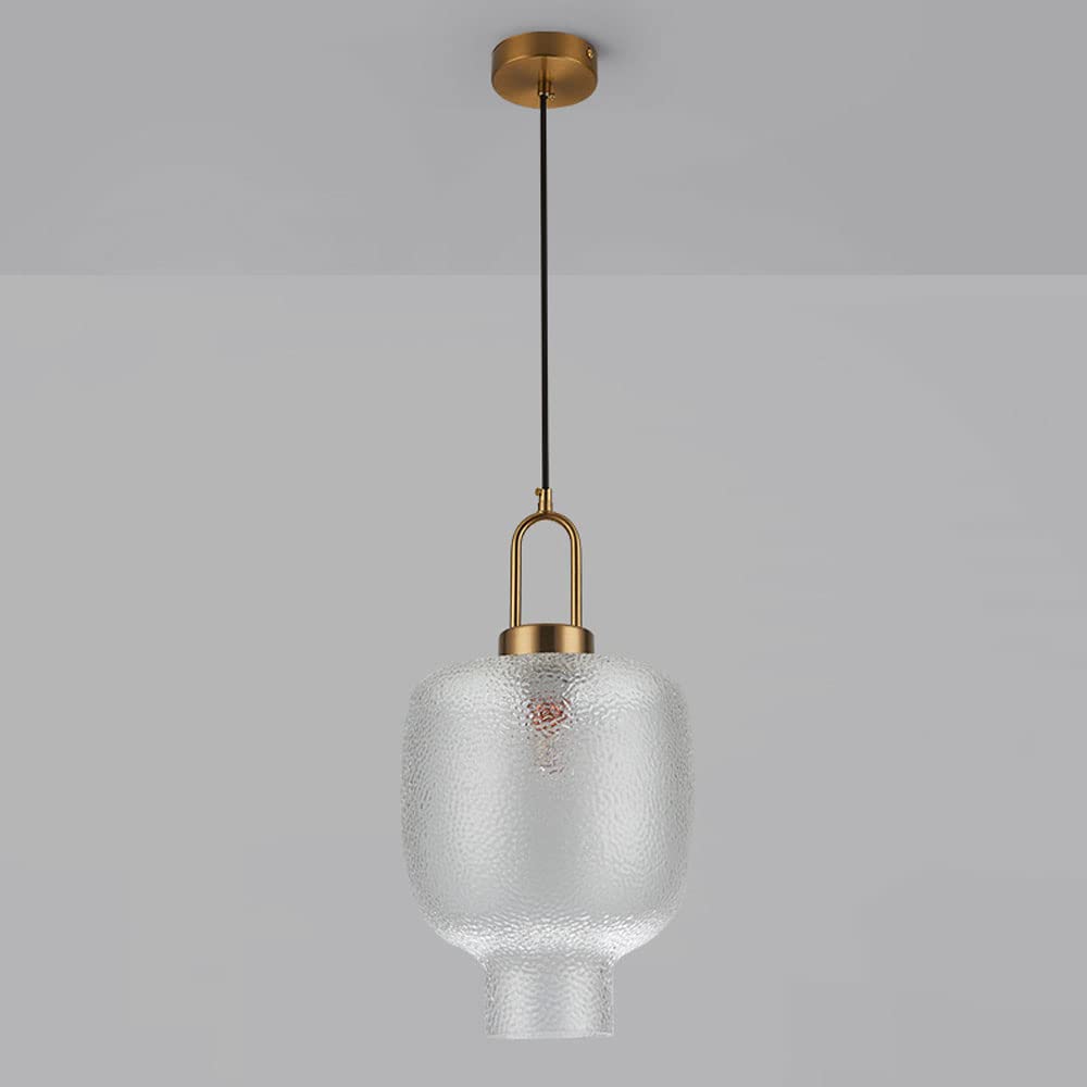 Modern Brass Glass Pendant Light | Elegant Rustic Illumination