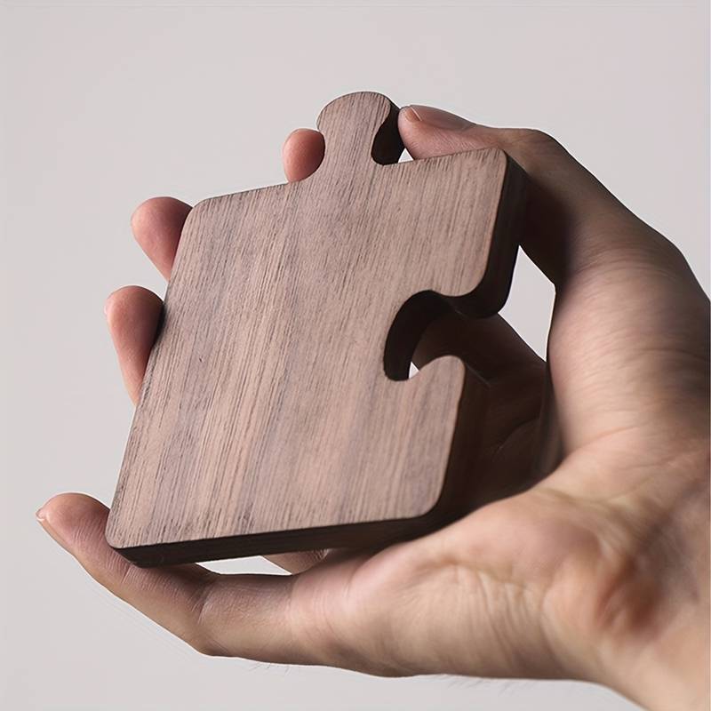 Walnut - Puzzle Coasters | Stylish Functional Wooden Tabletop Solution