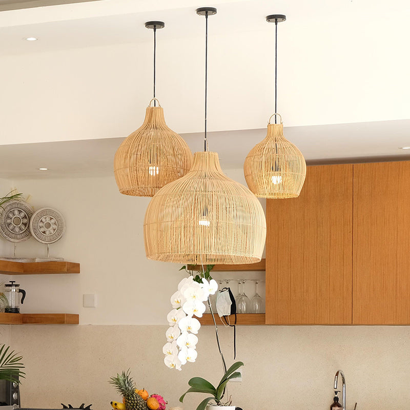 Hand-Knotted Rattan Pendant Lights | Stylish Indoor/Outdoor Lighting