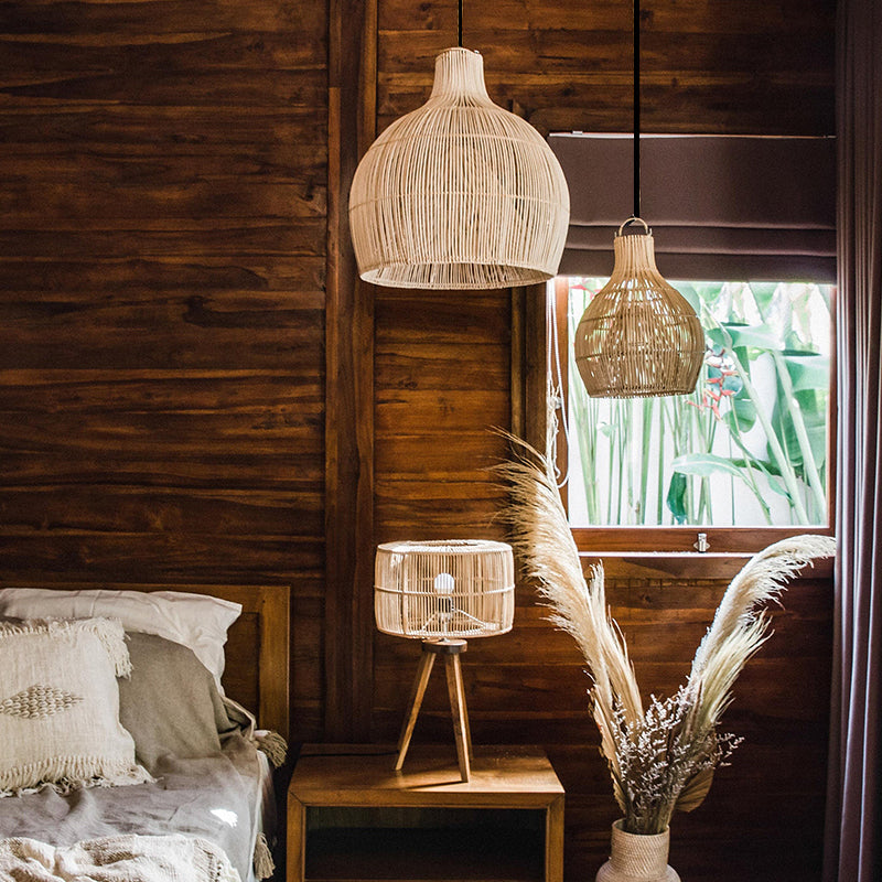 Hand-Knotted Rattan Pendant Lights | Stylish Indoor/Outdoor Lighting