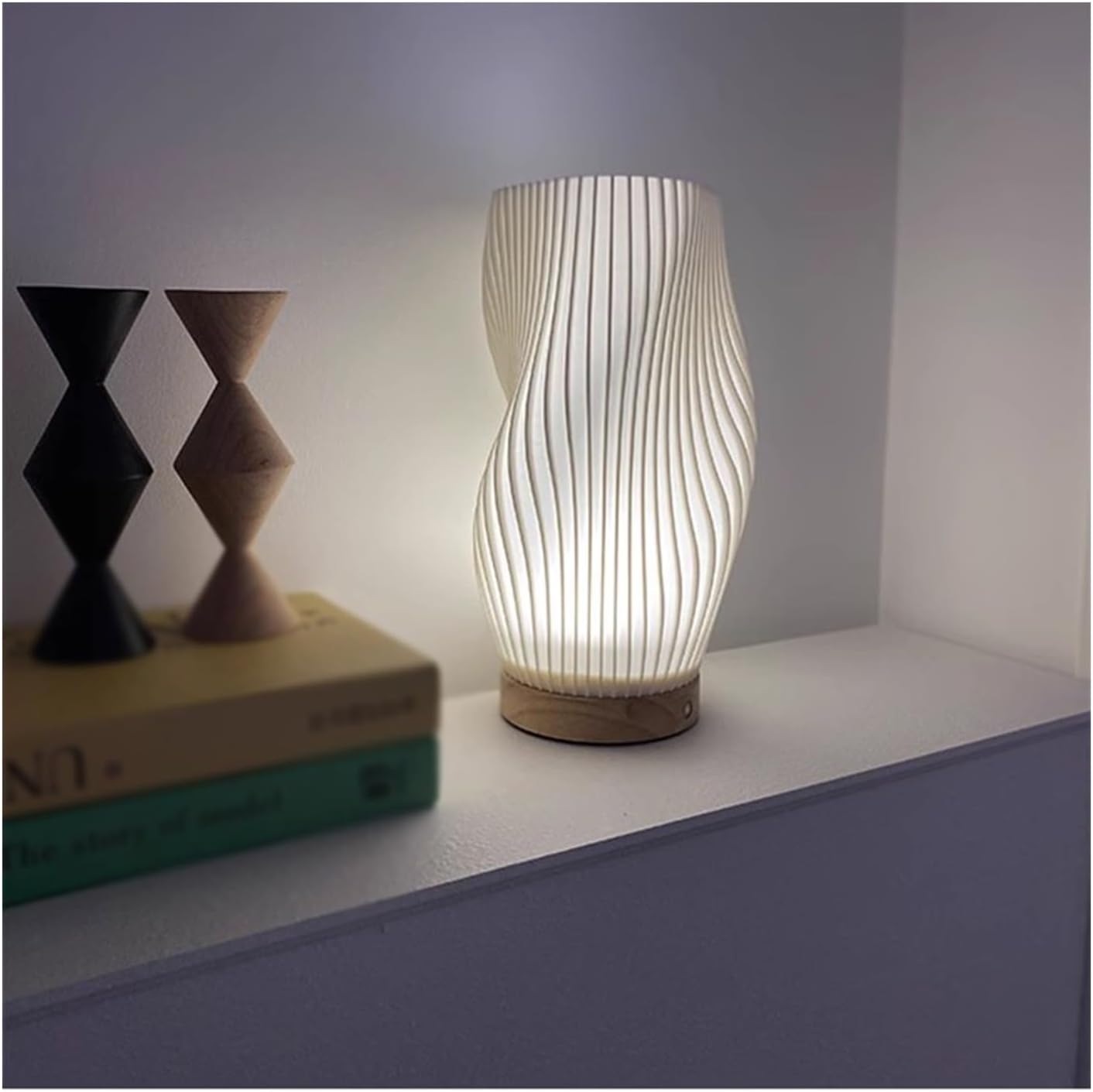 Wellenkamm Lamp | Wave Pattern Light, Adjustable Brightness, Modern Home Decor