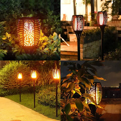 LED Solar Garden Torches | IP65 Waterproof Outdoor Lighting