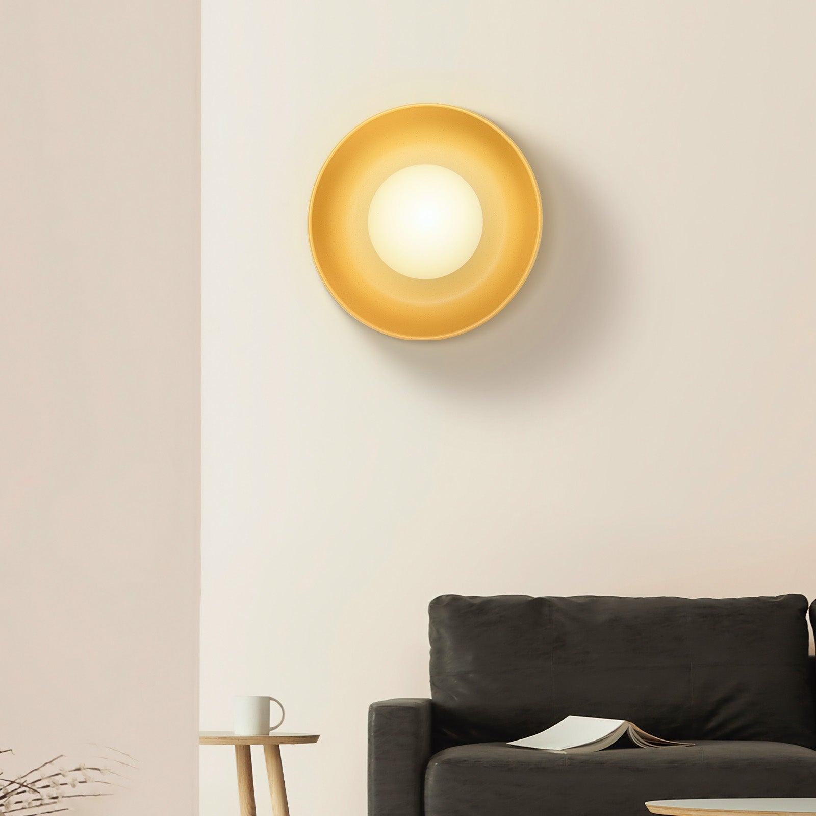 Modern Ceramic Stained Round Wall Light | Elegant Round Ceramic Design