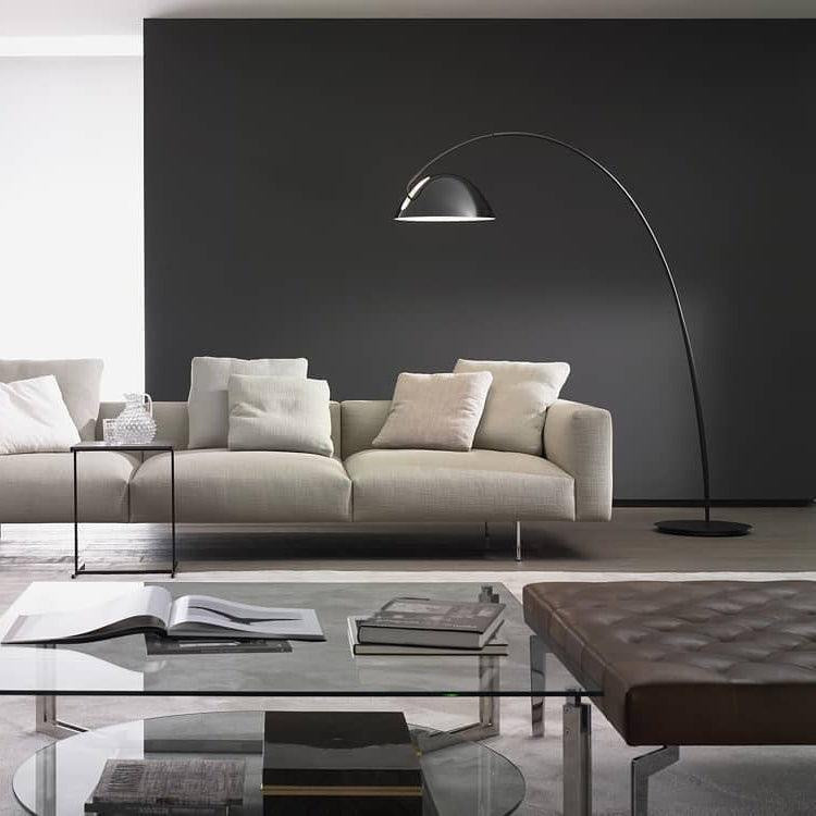 Modern Iron Arc Curve Floor Lamp | LED Lighting for Stylish Living Rooms