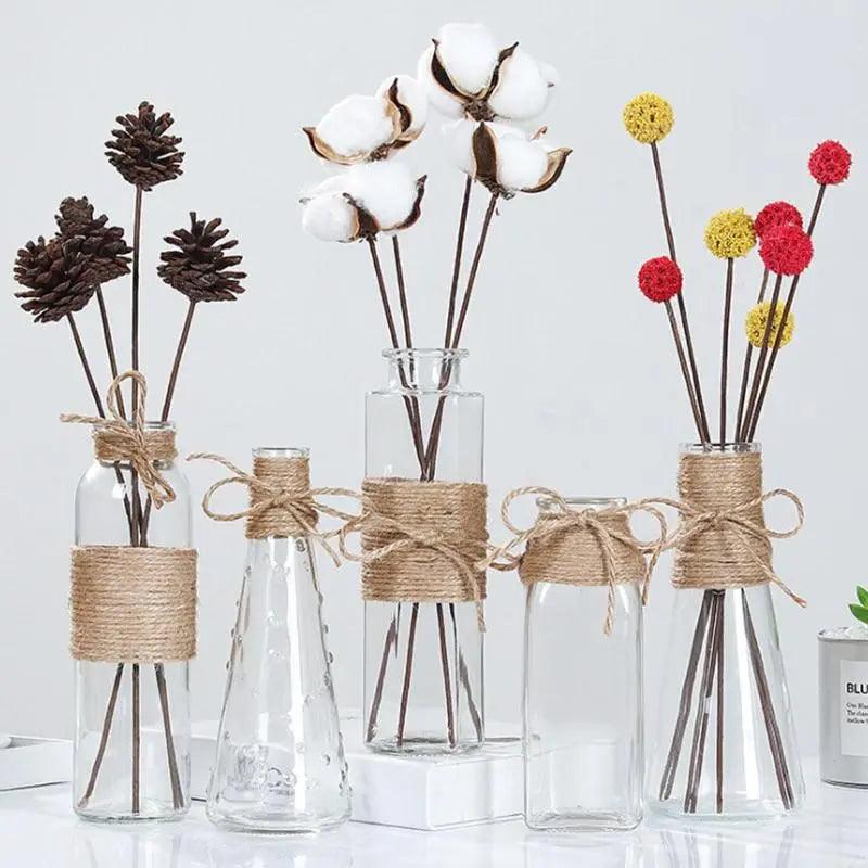 Minimalist Glass Vases | Elegant Table Decorations for Flowers and Hydroponics