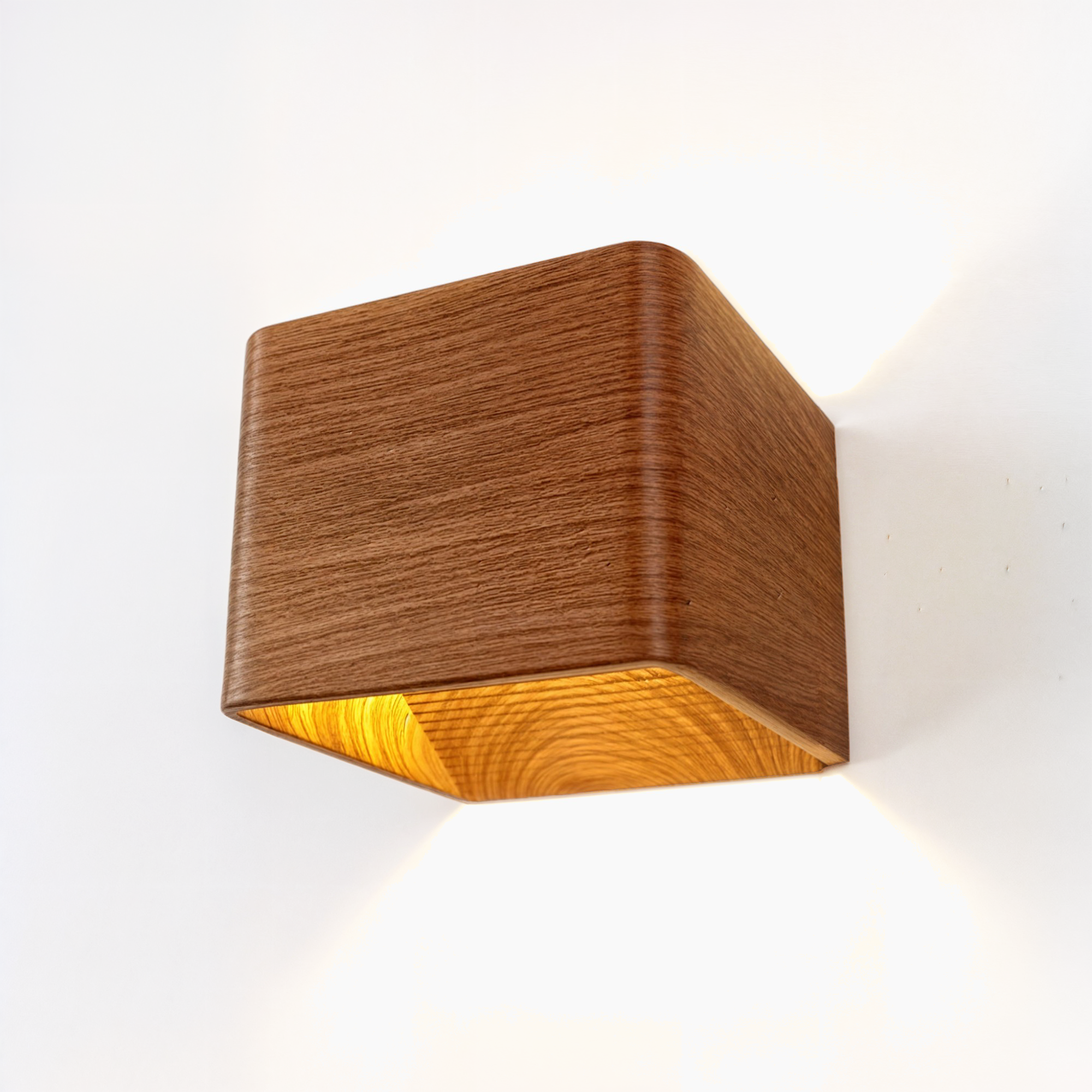 Nordic Wood Look Wall Light | Modern LED, Warm White, Surface-Mounted