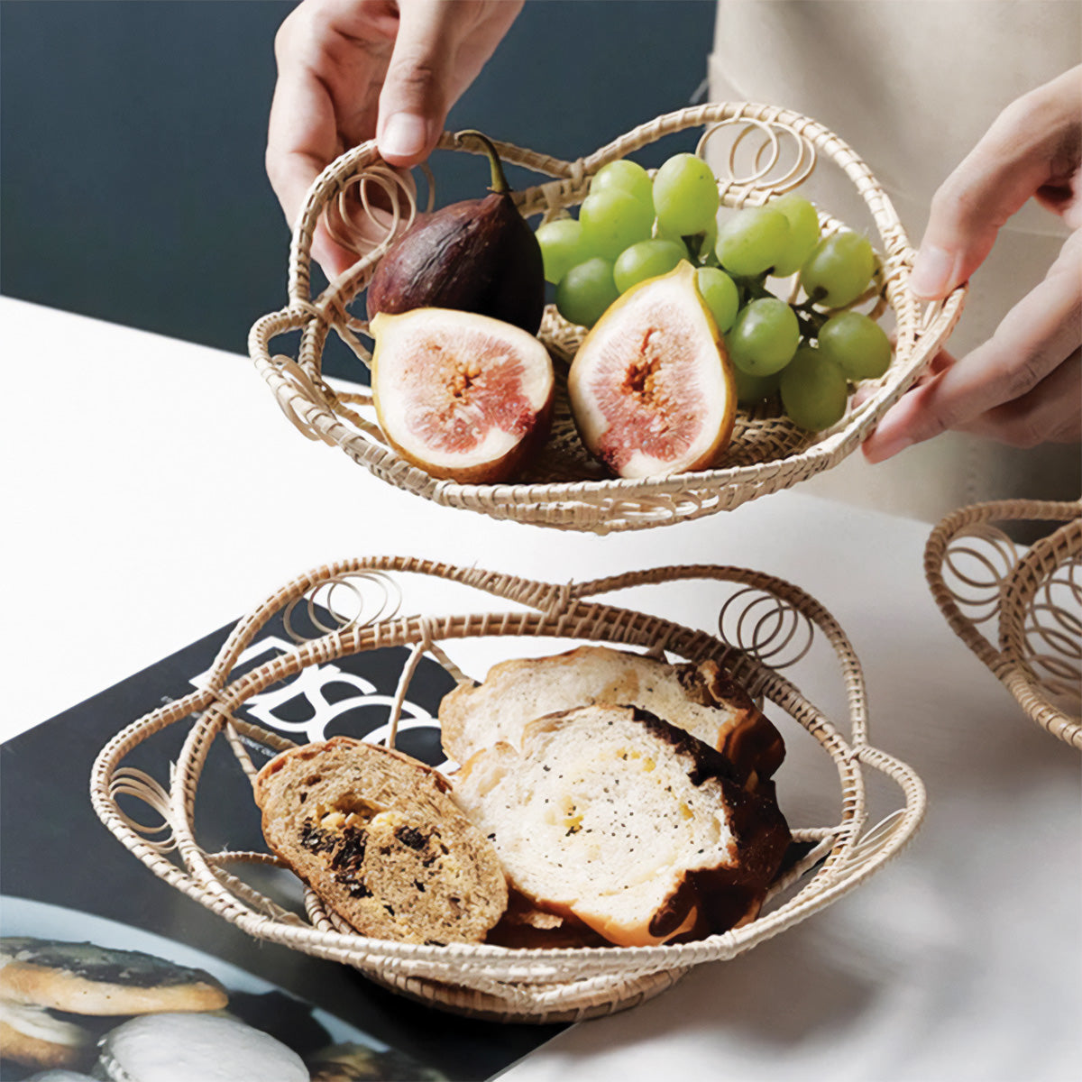 Artisan Natural Woven Trays| Elegant Handmade Storage Solutions