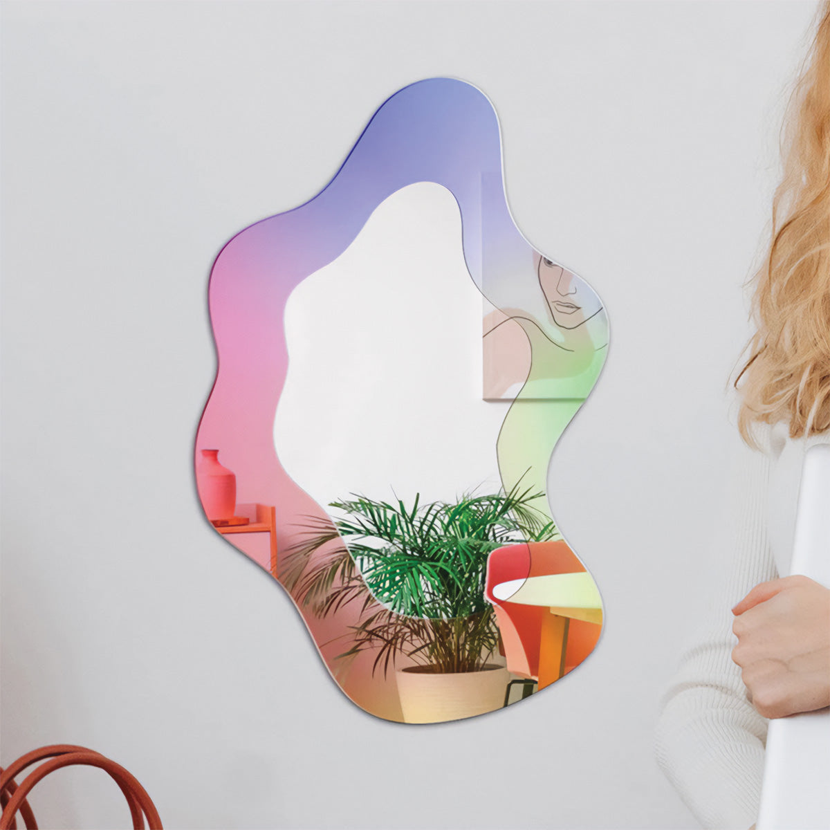 Wavy Astro Mirror | Unique Curved Design for Modern Decor