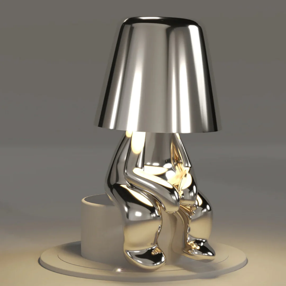 Golden USB Rechargeable Table Lamps | Dimmable Resin Lamps