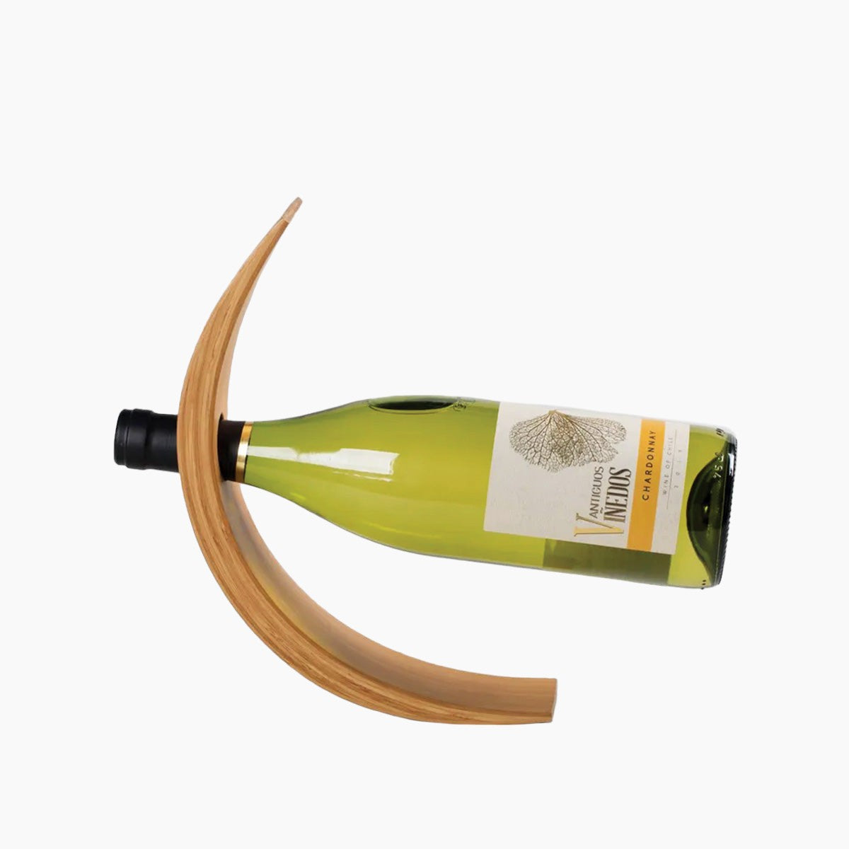 Stylish Floating Bamboo Wine Rack | Modern Wine Display Solution