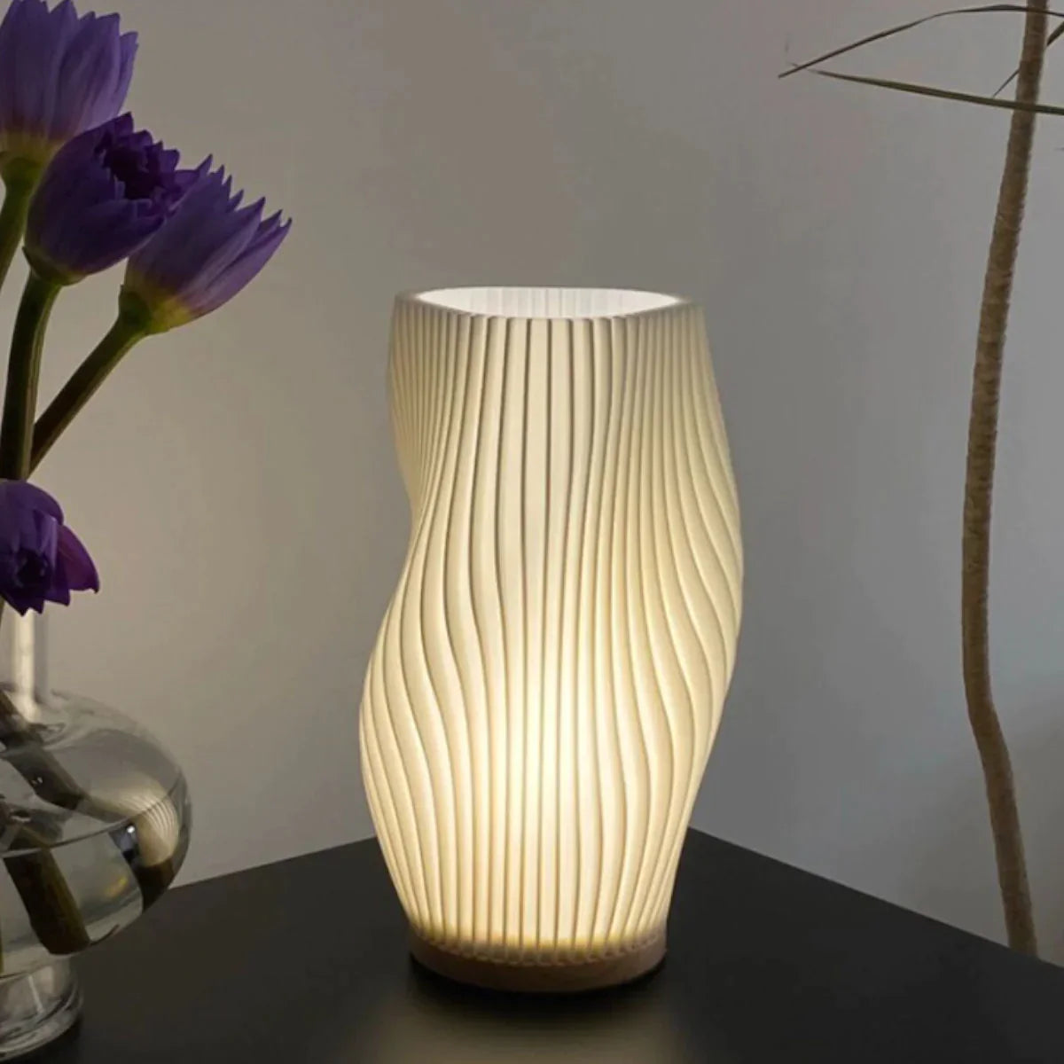 Wellenkamm Lamp | Wave Pattern Light, Adjustable Brightness, Modern Home Decor