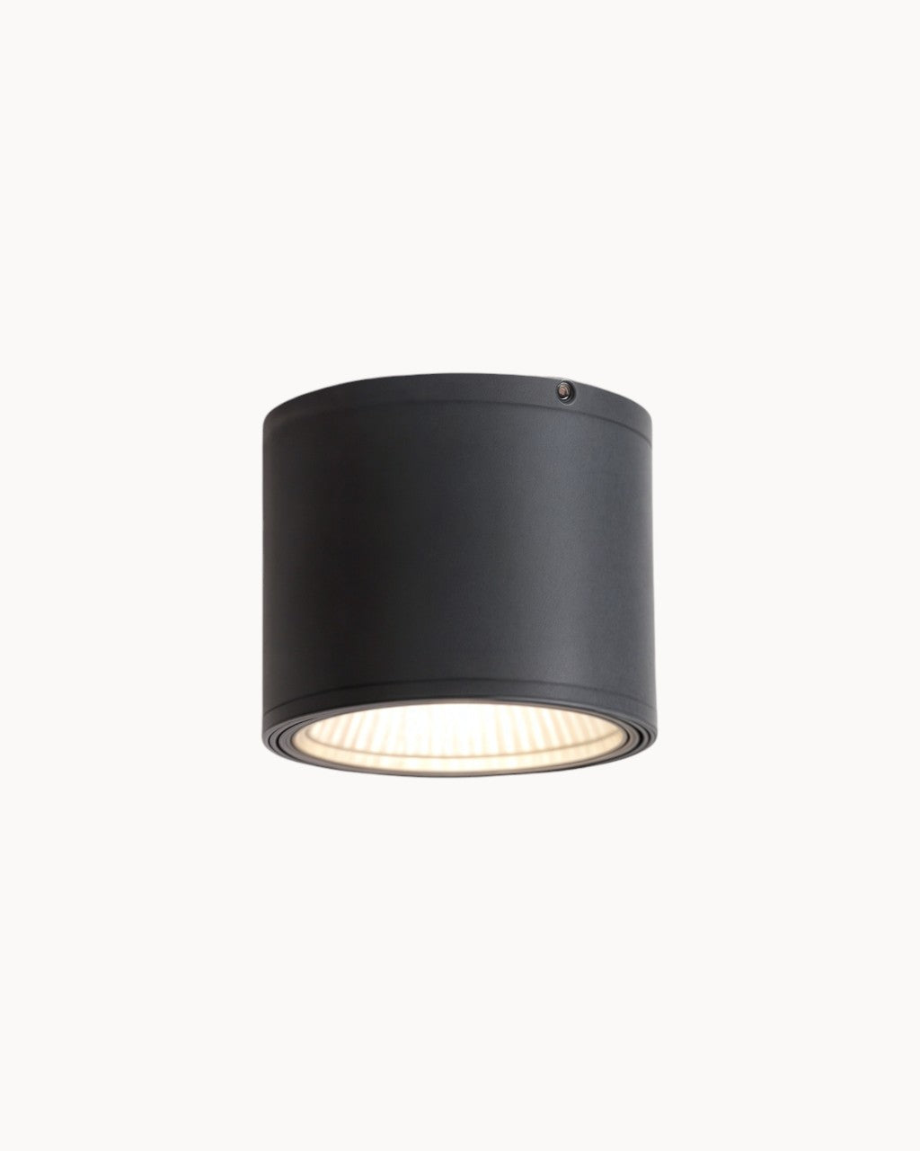 Aura Light LED Wall Lamp - Round Large and Small Black Metal - For Living Room & Hallway