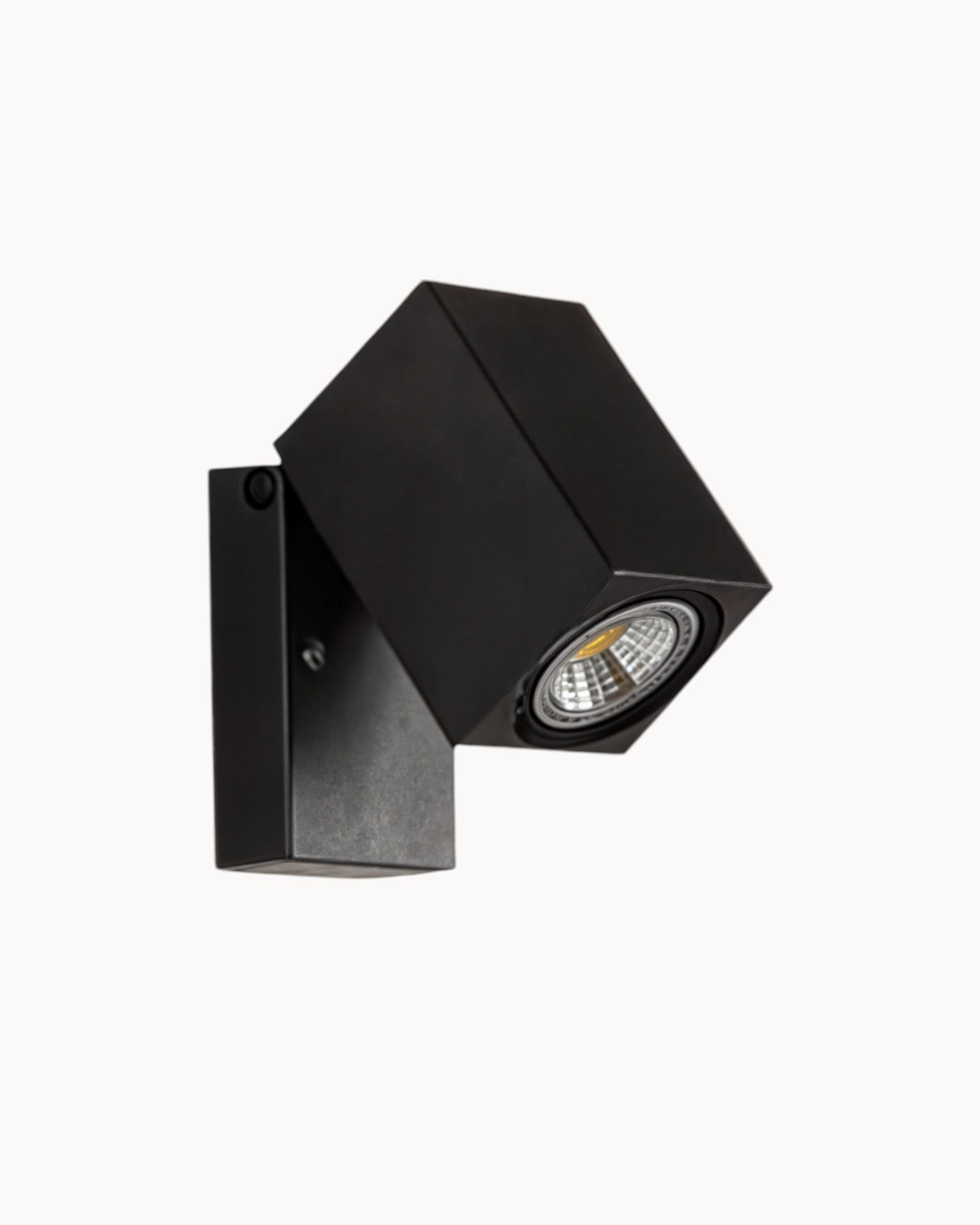 Luna Arc Wall Lamp - Modern Black Outdoor Light made of Metal and Acrylic - IP65, for Garden or Porch