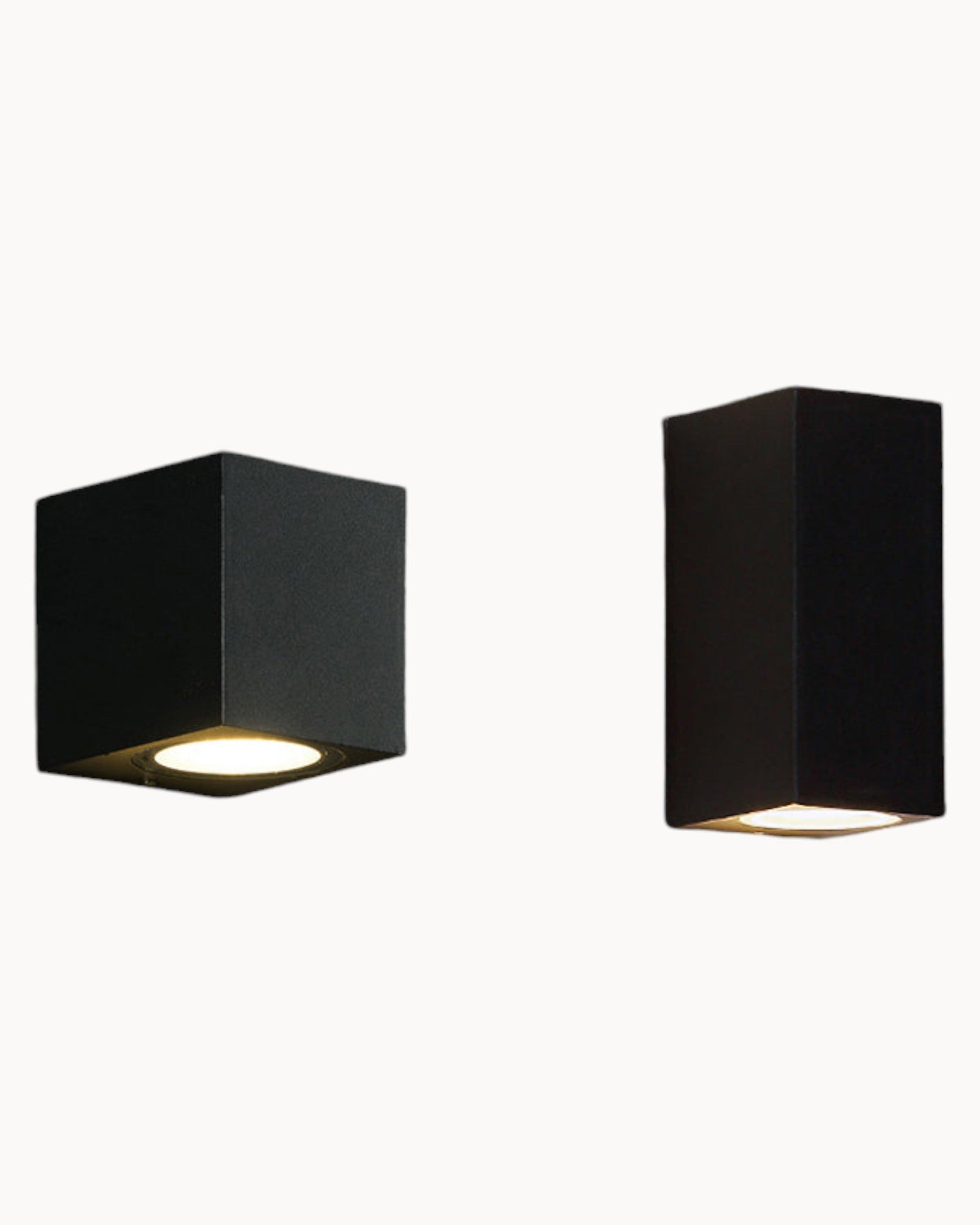 Nero Glow – Minimalist Black – Metal and Glass – LED for Hall and Garden