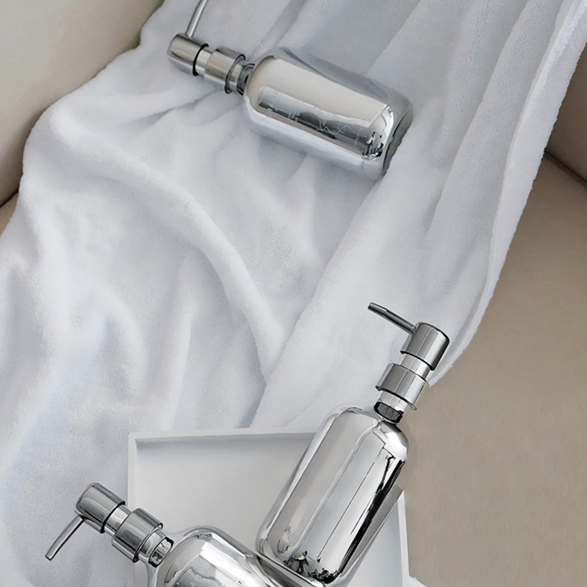 Chrome Soap Pump Set | Modern Design, Stylish Bathroom Accessory