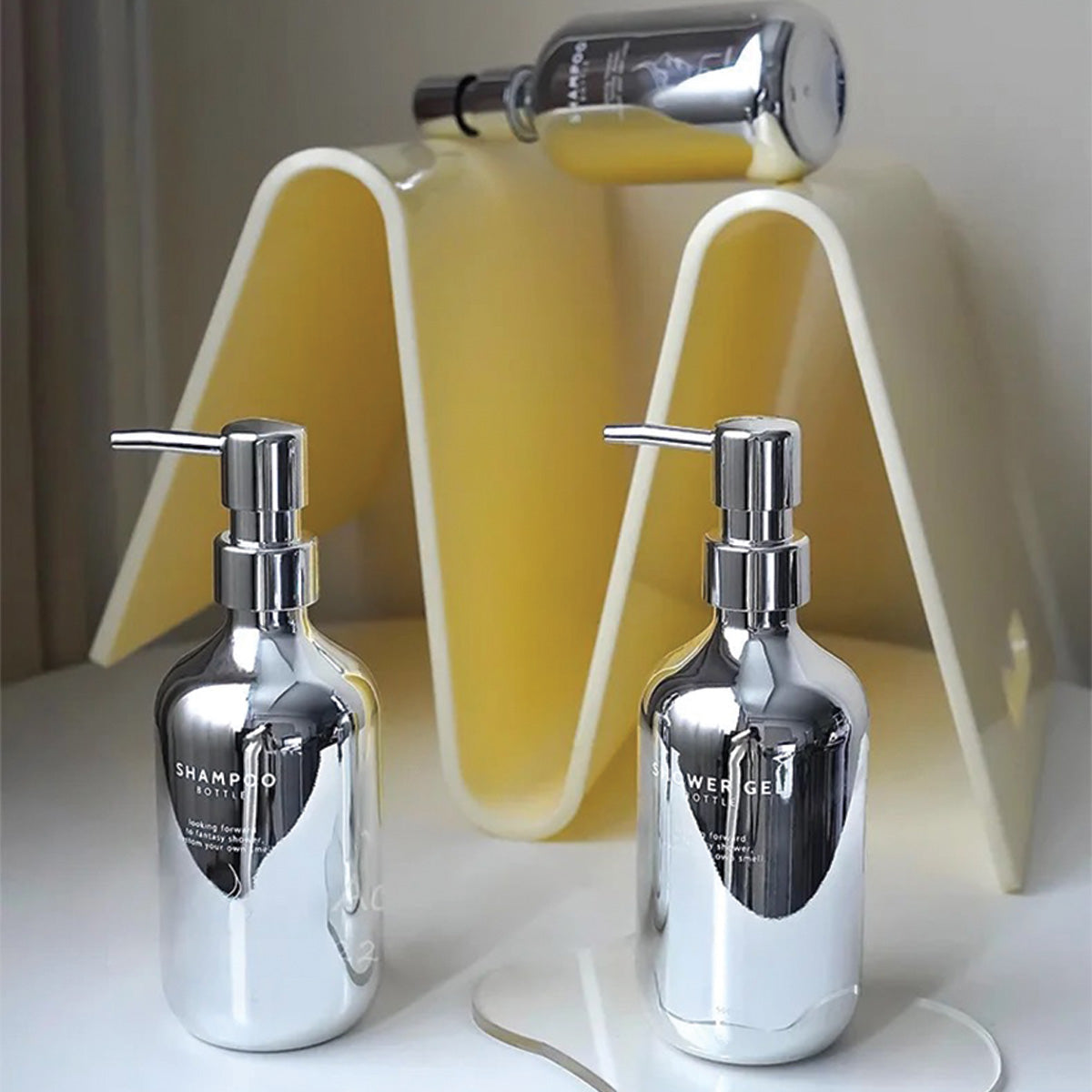 Chrome Soap Pump Set | Modern Design, Stylish Bathroom Accessory