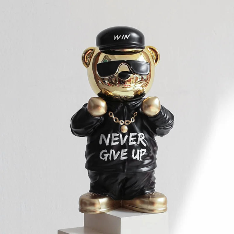 ProsperPaws - Rich Golden Bear Statue