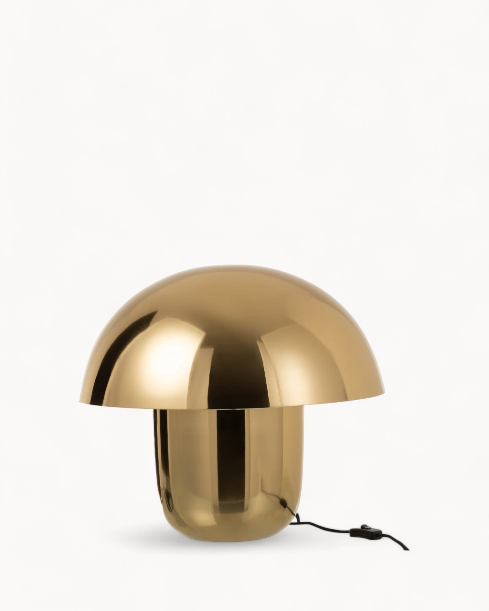 J-Line Lamp - Large Mushroom Shape - Gold Metal - Elegant Design