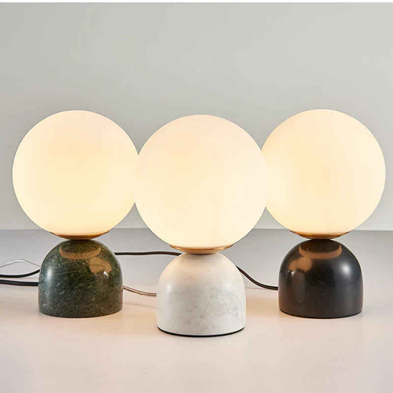 MarbleLustre | Marble Round Glass Lamp