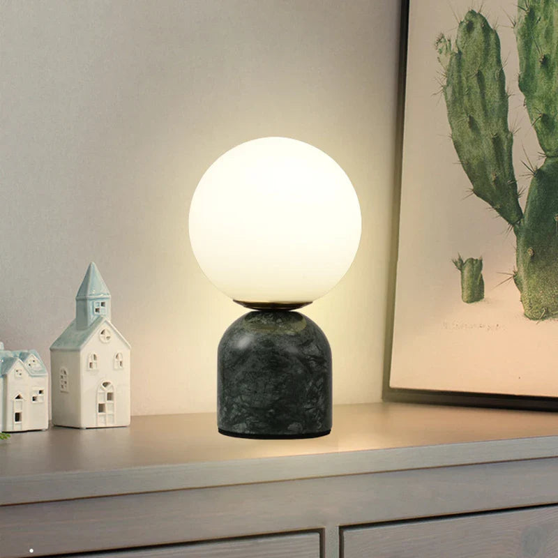 MarbleLustre | Marble Round Glass Lamp