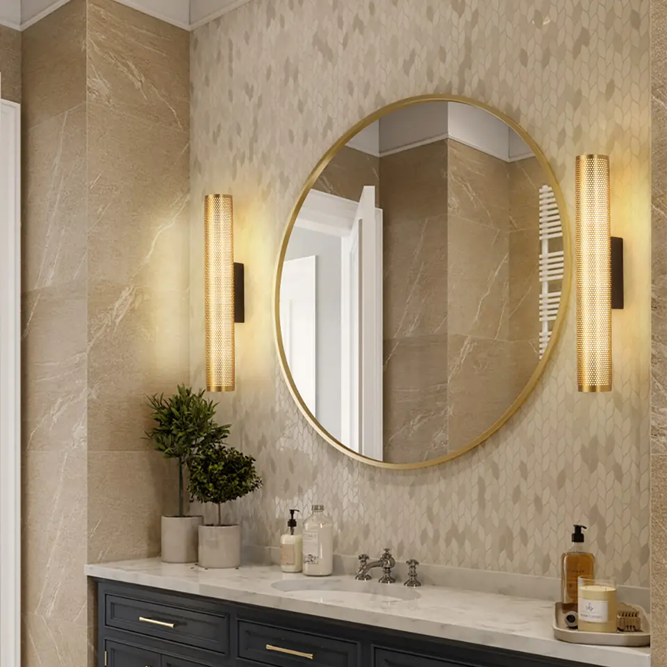 Luxurious Golden Wall Lights | LED Art Deco Style