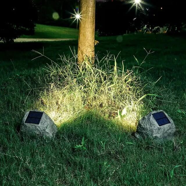 Rocksolar - Stone Outdoor Solar Lamp