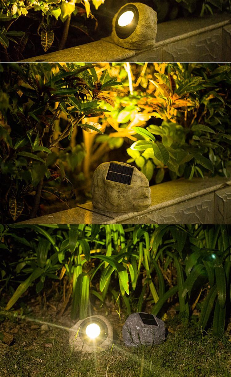 Rocksolar - Stone Outdoor Solar Lamp