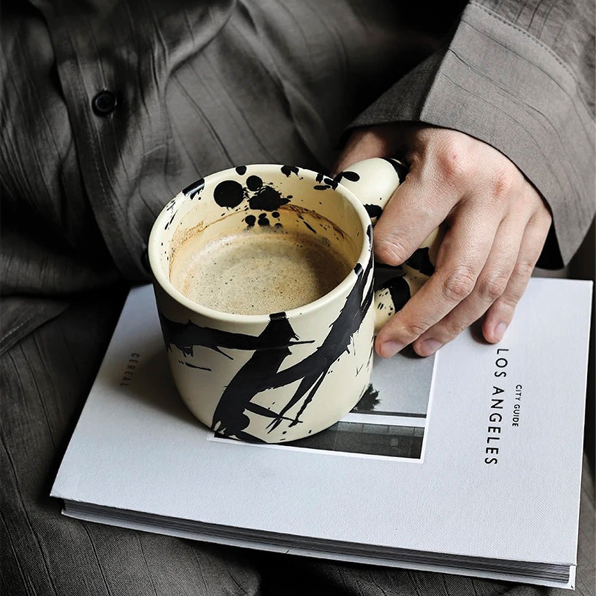 Splash Ink Ceramic Mug | Artistic Design, Durable Ceramic, Perfect for Coffee & Tea