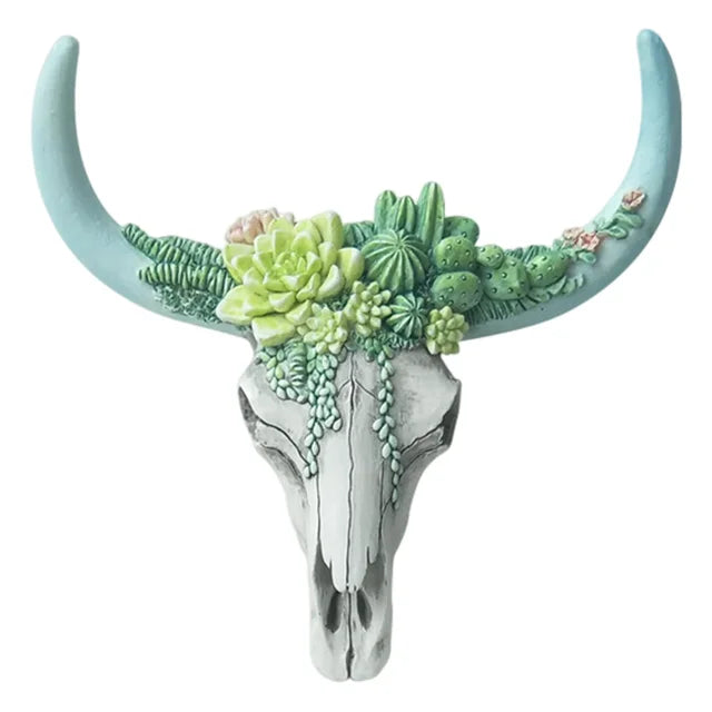 BohemianBliss - Rustic Cow Skull Wall Decor