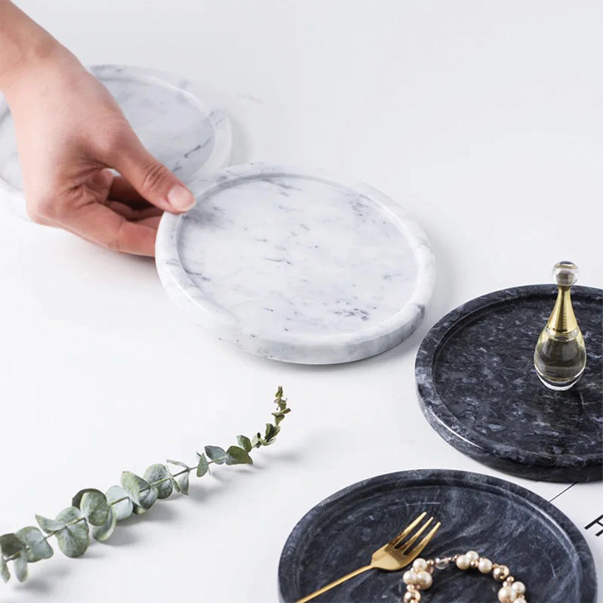 Round Marble Tray | Premium Quality for Sophisticated Table Settings