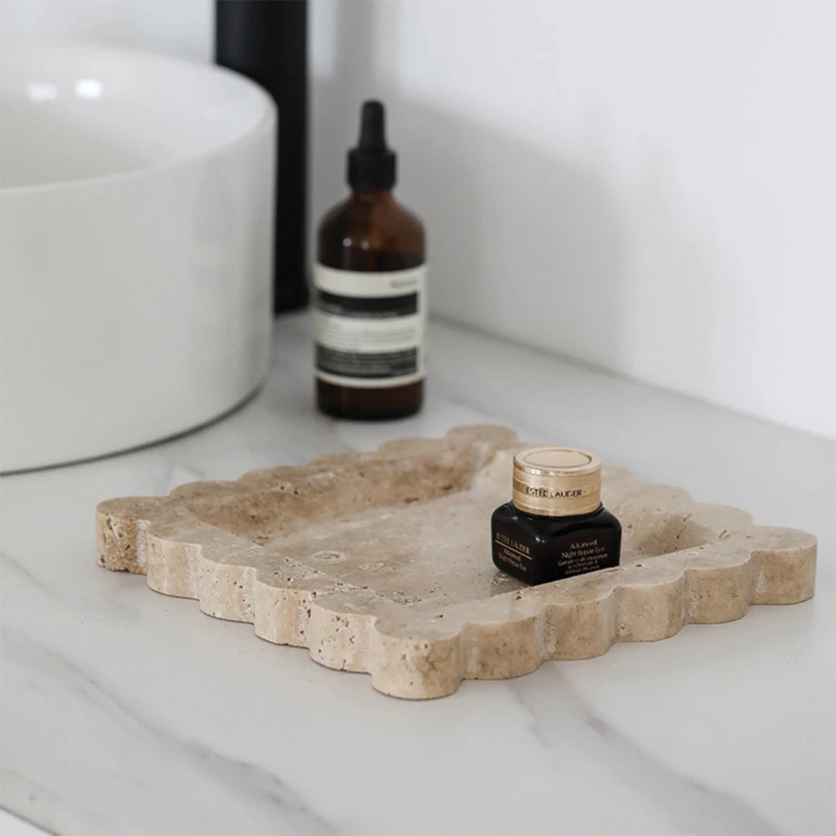 Marble Trays with Wavy Edges | Elegant Stone Serving Ware