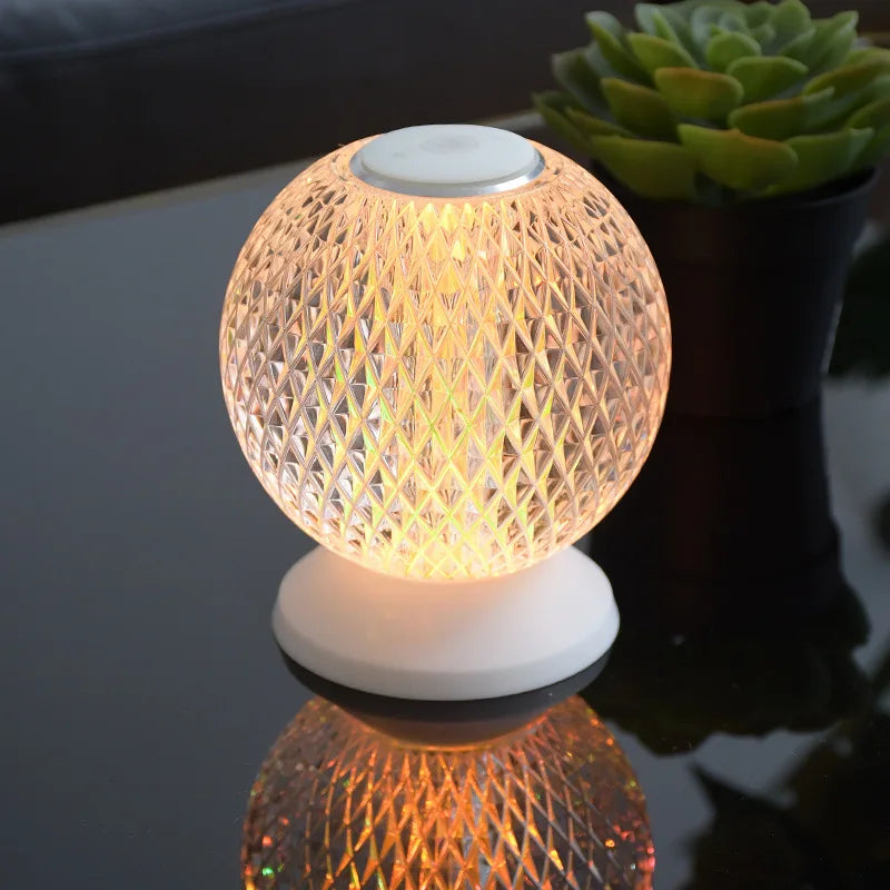 FlexiLuxe - Modern Wireless Crystal Table Lamp