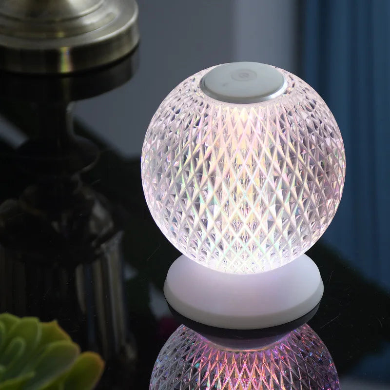 FlexiLuxe - Modern Wireless Crystal Table Lamp