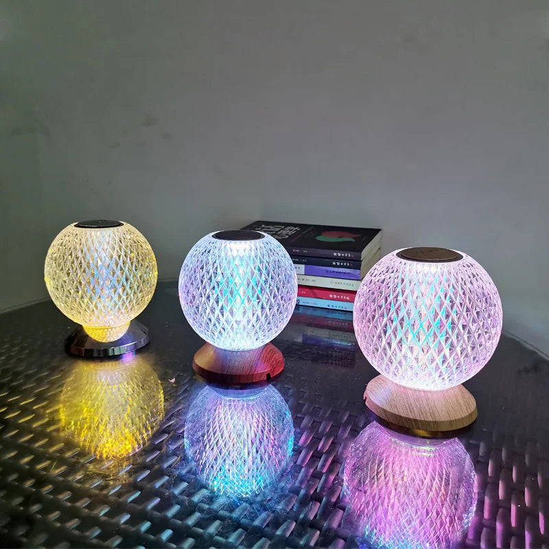 FlexiLuxe - Modern Wireless Crystal Table Lamp