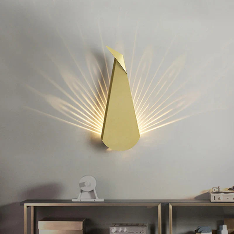 PlumageGlow - Peacock Wall Light