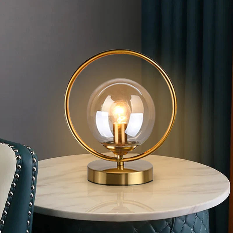 Sparkling Sphere - Glass Globe Table Lamp