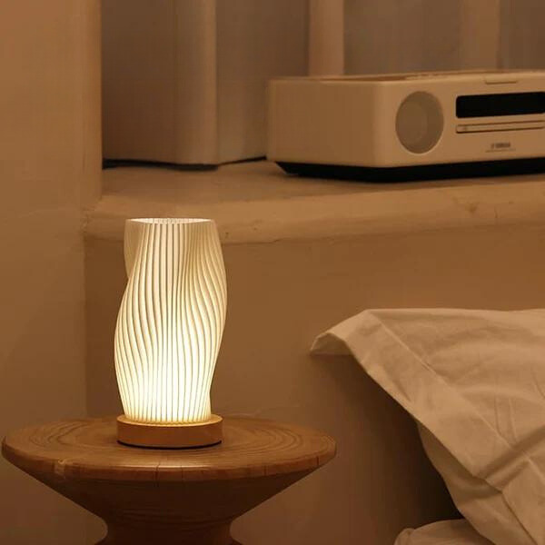 Wellenkamm Lamp | Wave Pattern Light, Adjustable Brightness, Modern Home Decor