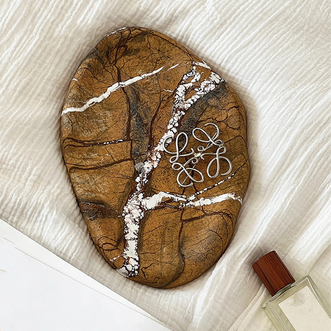 Natural Luxury Stone Tray | Marble Kitchen and Table Accessory